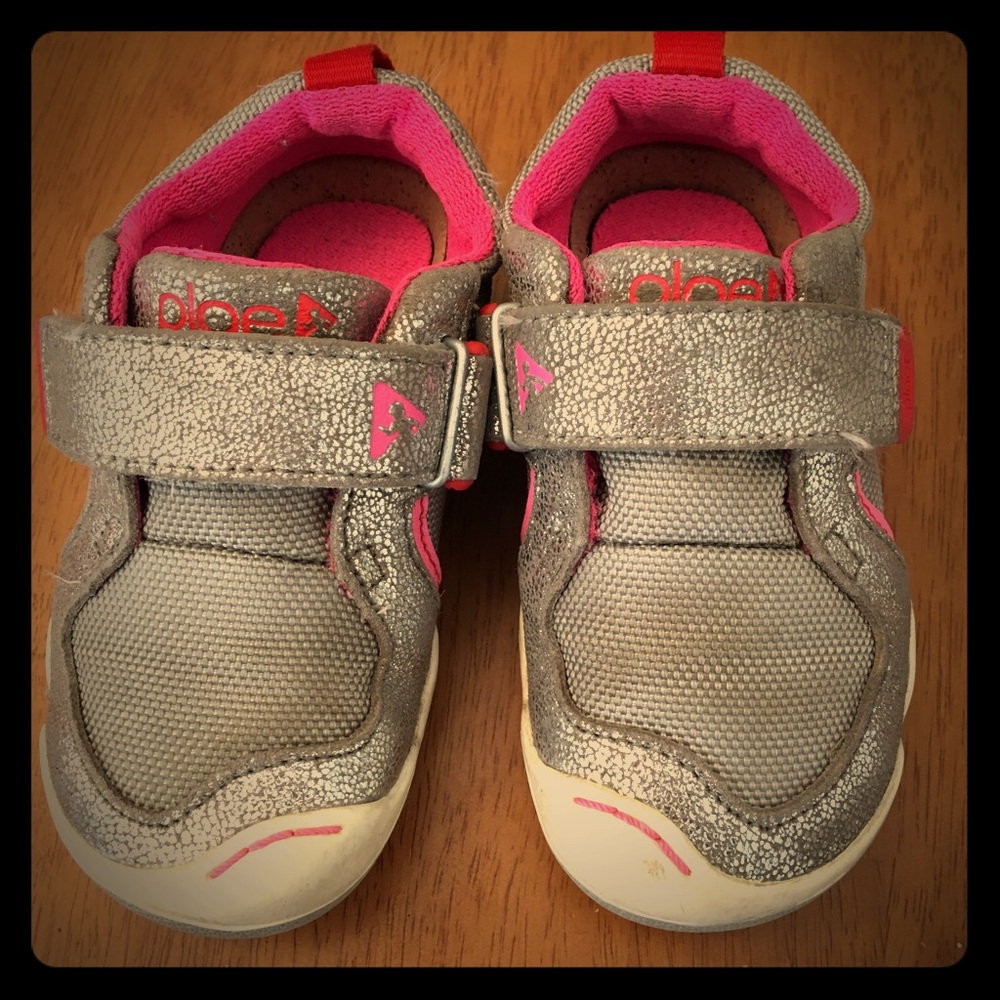 PLAE Sneakers Sparkly Silver Toddler 7